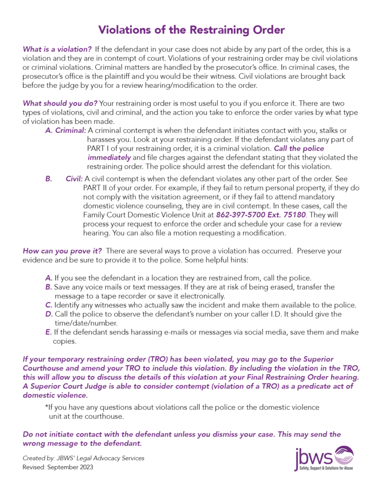 Helpful Domestic Violence Information