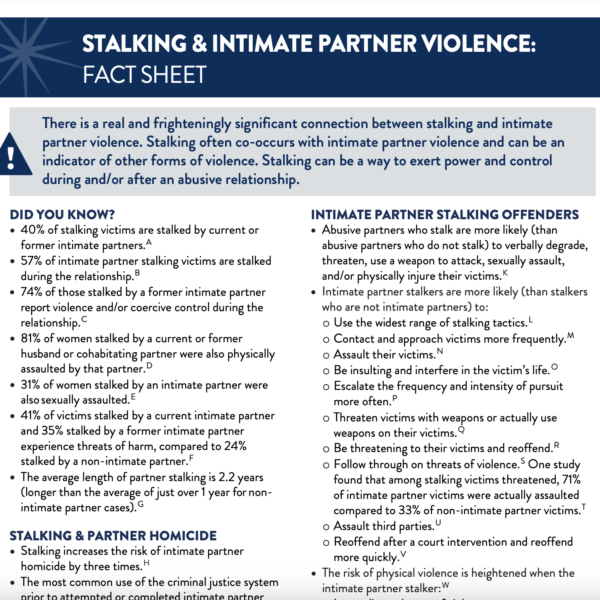 Stalking and IPV