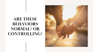 Two hands are clasped together in a controlling relationship